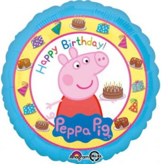 Folienballon  - Happy Birthday - Peppa Wutz - Peppa Pig - 43 cm