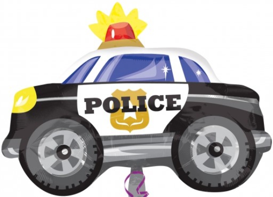 Folienballon "Polizeiauto" 45 x 60 cm
