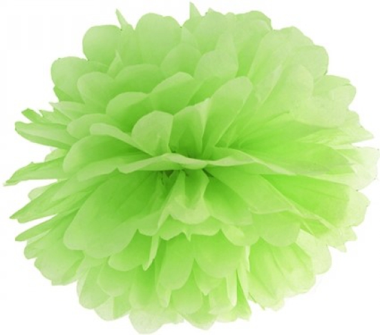 1 Fluffy - Dekoball - PomPon - apfeglrün - 35 cm