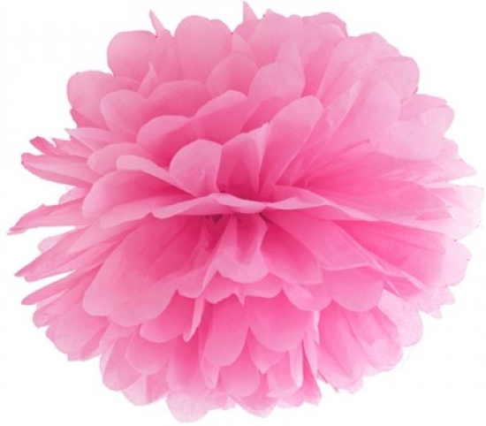 1 Fluffy - Dekoball - PomPon - pink - 35 cm