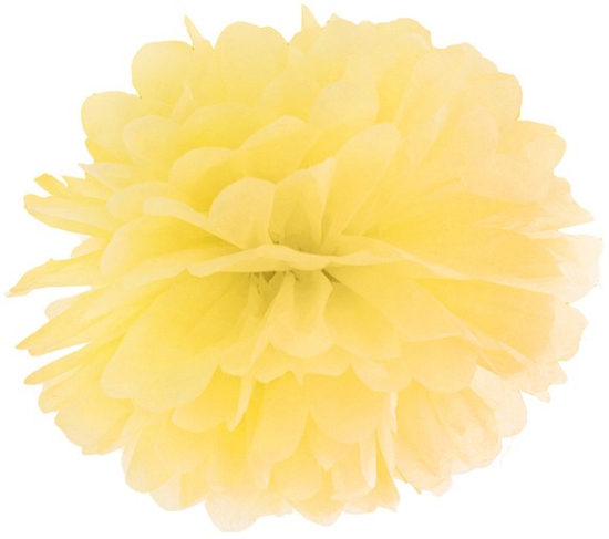 1 Fluffy - Dekoball - PomPon - gelb - 25 cm