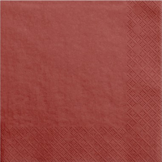 20 Servietten - Papier - rot - 33 x 33 cm