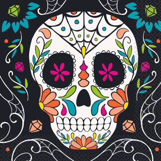 20 Servietten Totenkopf - Day of the Dead - 33 x 33 cm