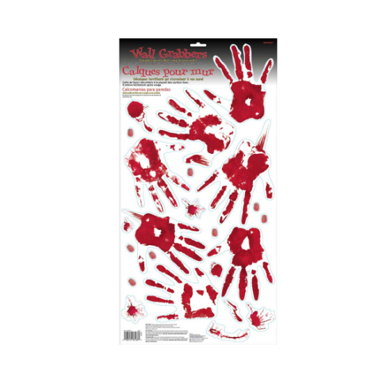 23 Halloween - Wand - Fensteraufkleber - Blutspuren - 2,1 - 23 cm