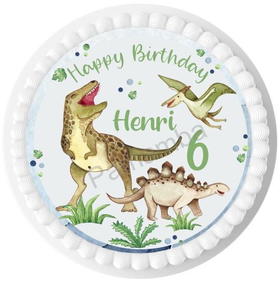 Tortenaufleger - Tortenbild - Dinosaurier - Dino - T-Rex - Tyrannosaurus Rex - 20 cm - personalisierbar