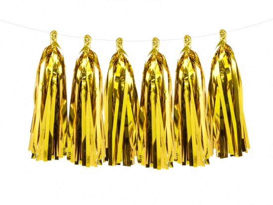 Tassel-Girlande - gold - metallic - 200 cm