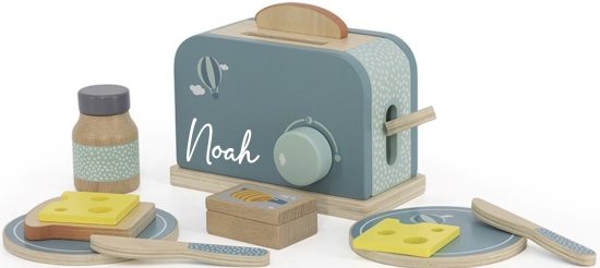 Label Label - Toaster - Frühstücks-Set - blau- personalisierbar