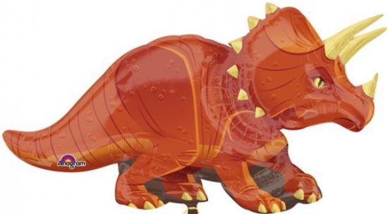 XL Folienballon Dinosaurier - Dino - "Triceratops" - 106 x 60 cm