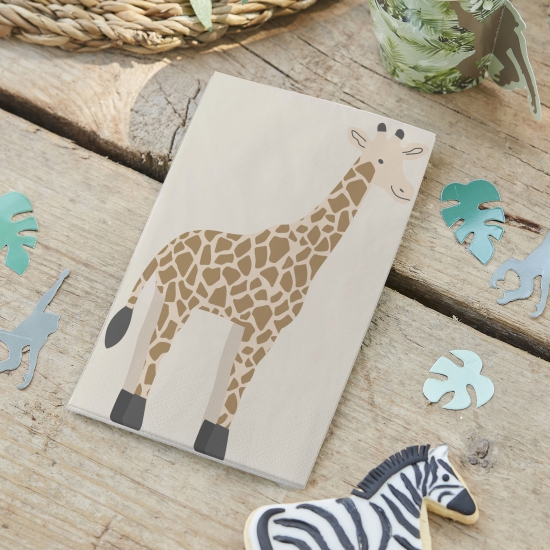 Ginger Ray - Safari - Giraffe - Papierservietten