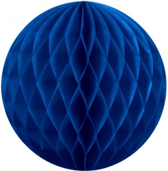 1 Deko - Wabenball - dunkelblau - 10 cm
