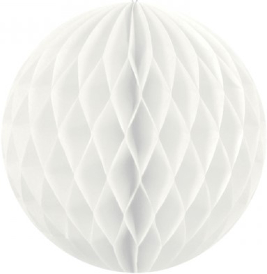 1 Deko - Wabenball - weiß - 10 cm