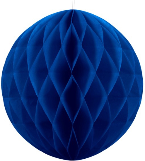 1 Deko - Wabenball - dunkelblau - 30 cm