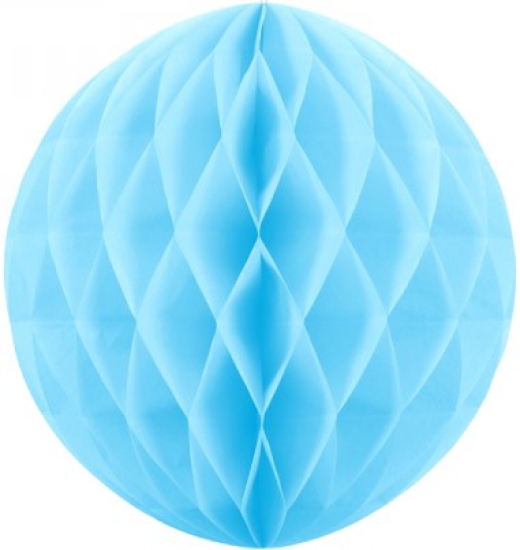 1 Deko - Wabenball - hellblau - 20 cm