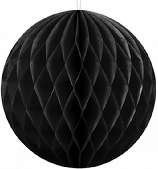 1 Deko - Wabenball - schwarz - 20 cm