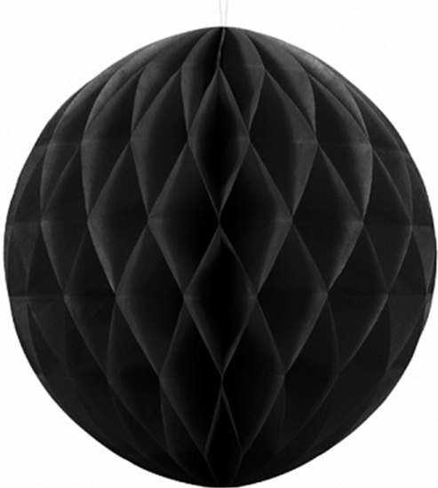 1 Deko - Wabenball - schwarz - 30 cm