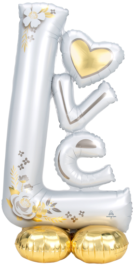 XXL Airloon - luftgefüllte Ballonskulptur - "Love" - Hochzeit - 147 cm