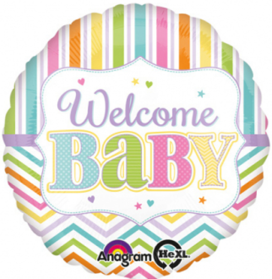 Folienballon -  "Welcome Baby" - 43 cm