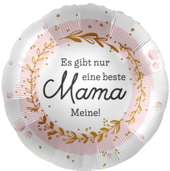 Folienballon - "BESTE Mama" - satin - rund - 45 cm