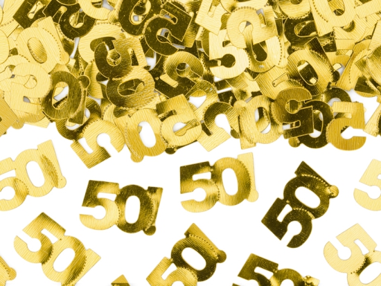 Streudeko - Konfetti - goldene Jahreszahlen "50" - 15g
