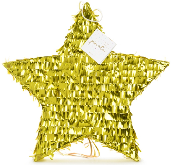 Pull Up - Pinata - Goldener Stern  - 44.5 x 42.5 x 9 cm