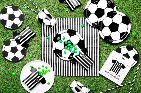 6 Geschenboxen - Partytüten - Fußball Party - Soccer - Trikot - 12 x 11 x 2,5 cm