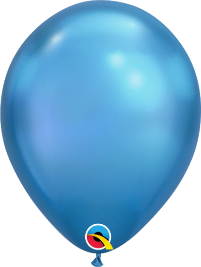 Latexballon - blau - Chrome - 28 cm
