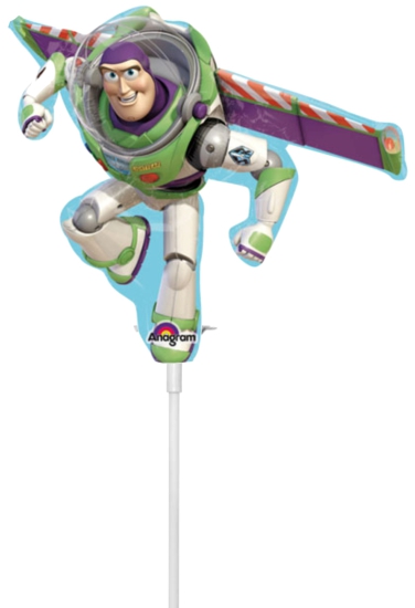 Folienballon am Stab - luftgefüllt - Toy Story - "Buzz Lightyear"