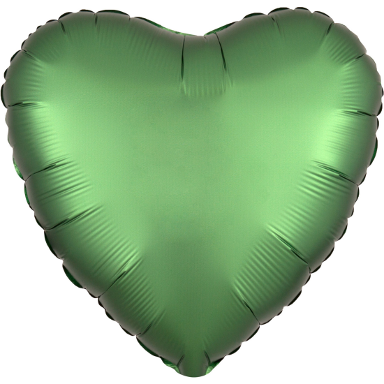 Folienballon - Herz - Emerald - grün - satin - 43 cm