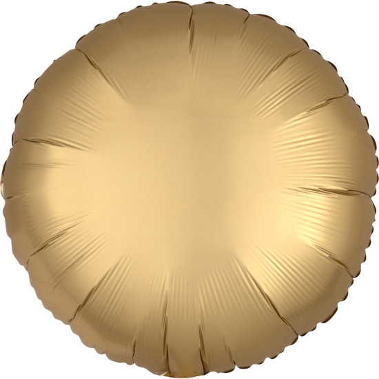 Folienballon - rund - gold - satin - 43 cm