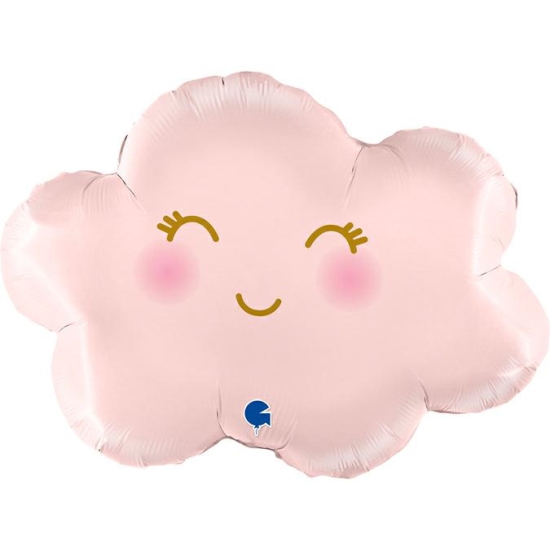 XL Folienballon - Geburt - süße rosa Wolke - 61 cm