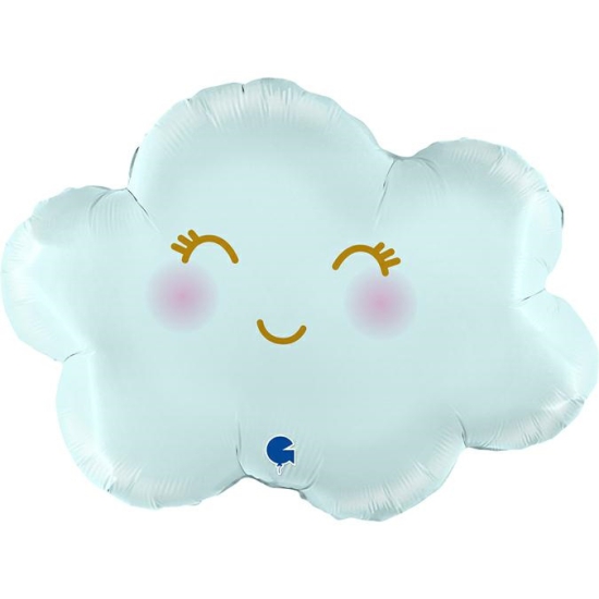 XL Folienballon - Geburt - süße blaue Wolke - 61 cm