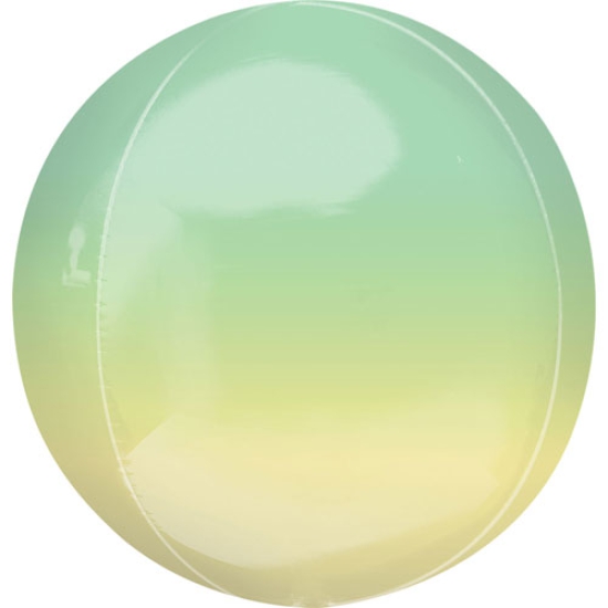 XL Ballon - Orb - Pastell - gelb - grün - 38 x 40 cm