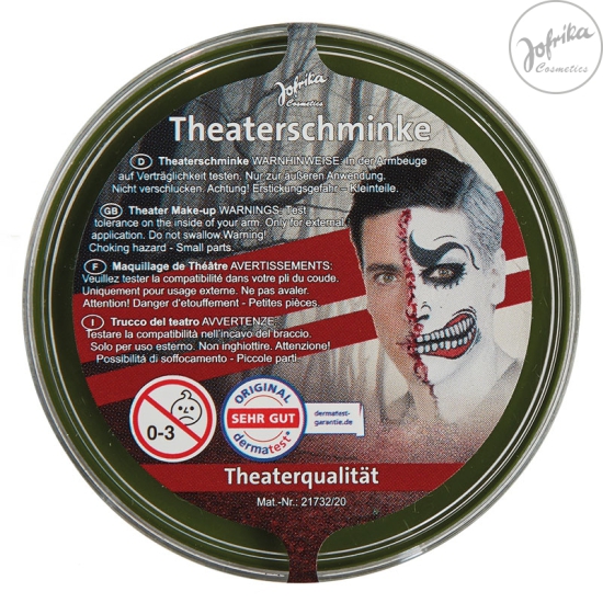 Jofrika - Halloween - Theaterschminke - grün - 25g