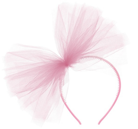 Haarreif mit Tüllschleife - rosa