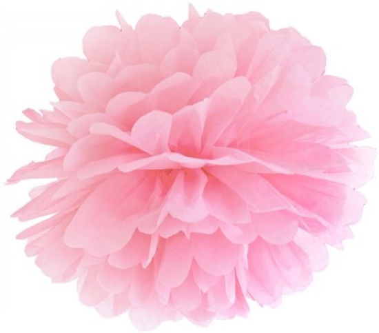 1 Fluffy - Dekoball - PomPon - helles rosa - 35 cm