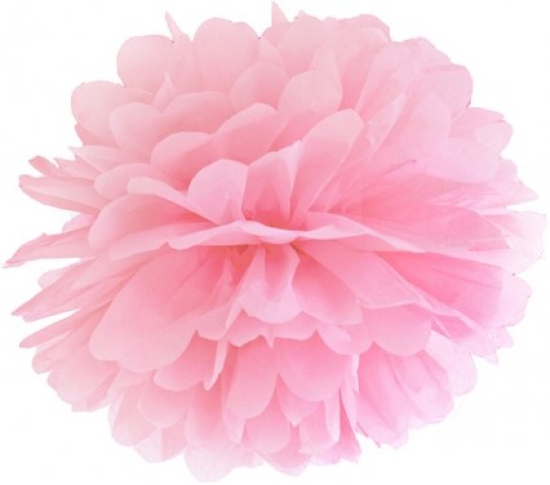 1 Fluffy - Dekoball - PomPon - helles rosa - 25 cm