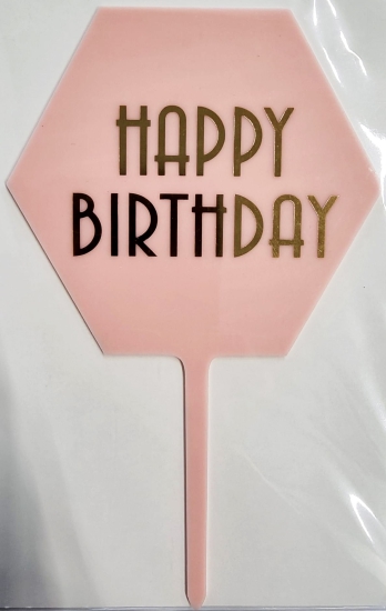 Paperholic - Cake Topper Hexagon Happy Birthday