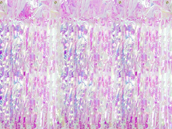 Lametta - Party - Glitzer - Vorhang - irisierend - schimmernd - 90 x 250 cm