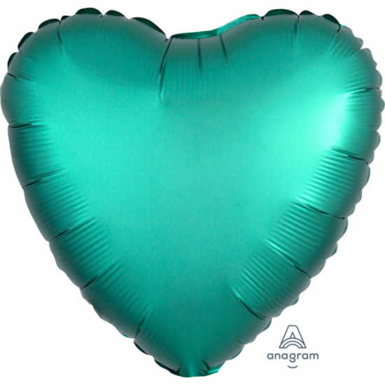 Folienballon - Herz - Jadegrün - satin - 43 cm