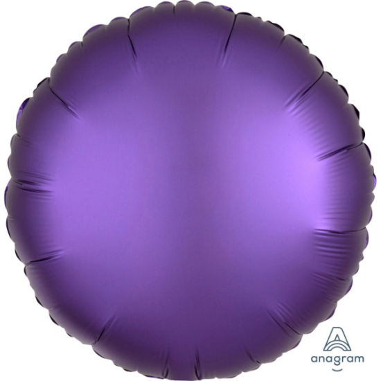 Folienballon - rund - lila - satin - 43 cm
