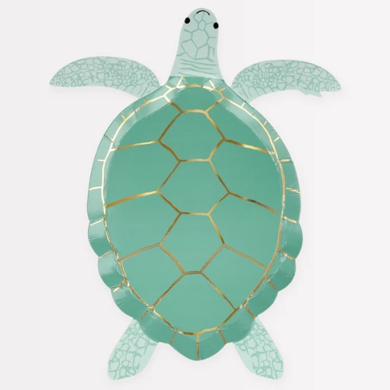 MeriMeri - Meerjungfrauen - Mermaid - Schildkröten Teller - 8 Stück
