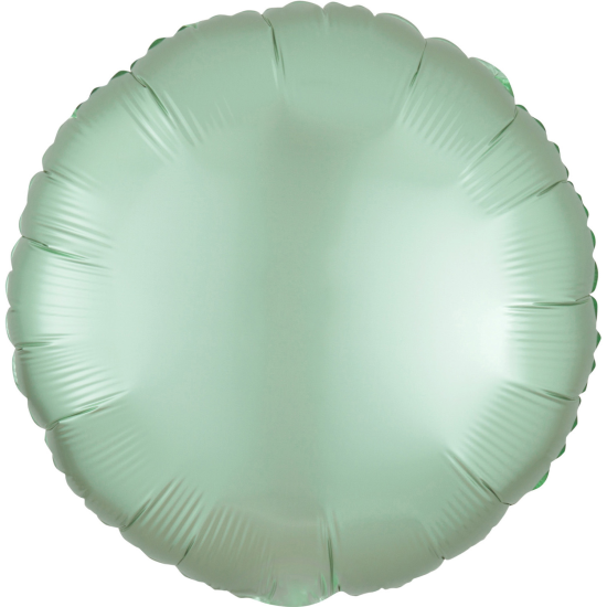 Folienballon - rund - mintgrün - satin - 43 cm