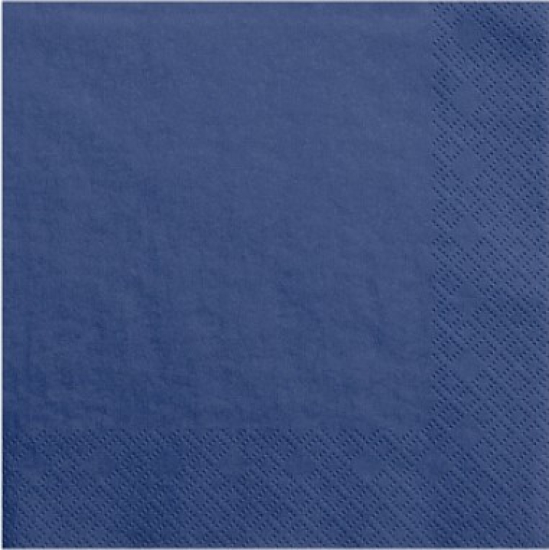 20 Servietten - Papier - dunkelblau - Navyblau - 33 x 33 cm