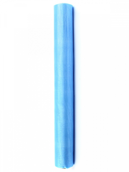 Satin - Tischläufer - himmelblau -  36 cm - 9m Rolle