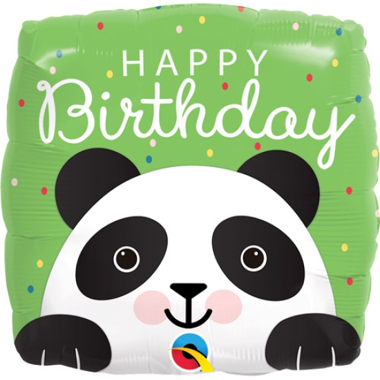 Folienballon - Happy Birthday - "süßer Panda" - 46 cm