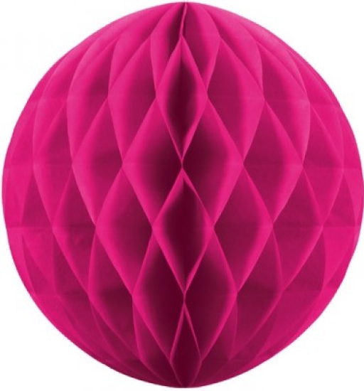 1 Deko - Wabenball - dunkles pink - 20 cm