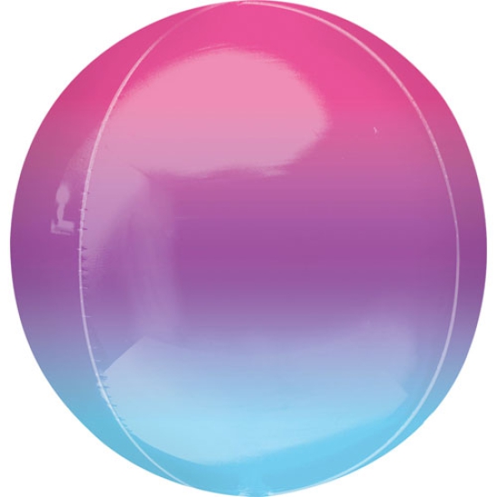 XL Ballon - Orb - Pastell - lila - blau - 38 x 40 cm