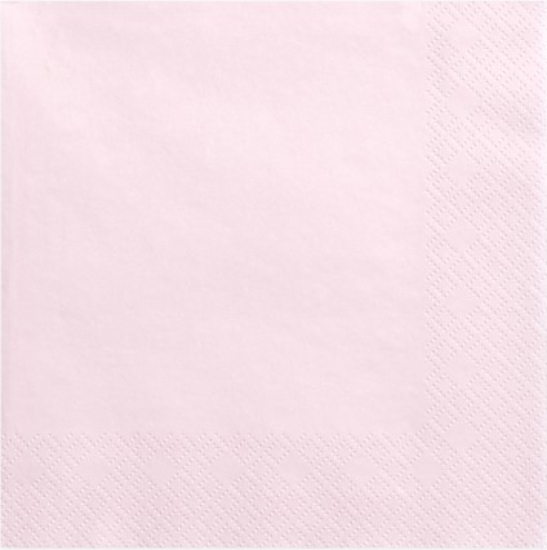 20 Servietten - Papier - helles pudriges Rosa - 40 x 40 cm