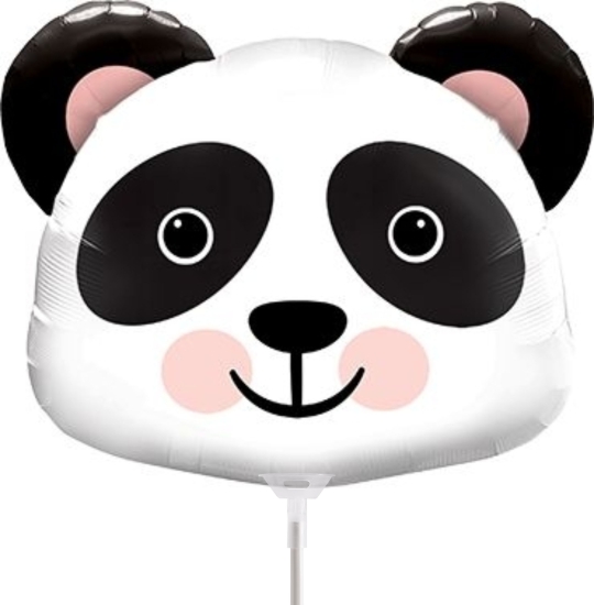 Folienballon am Stab - luftgefüllt - Panda
