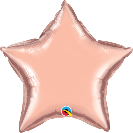 Folienballon - Stern - roségold - metallic - 50 cm